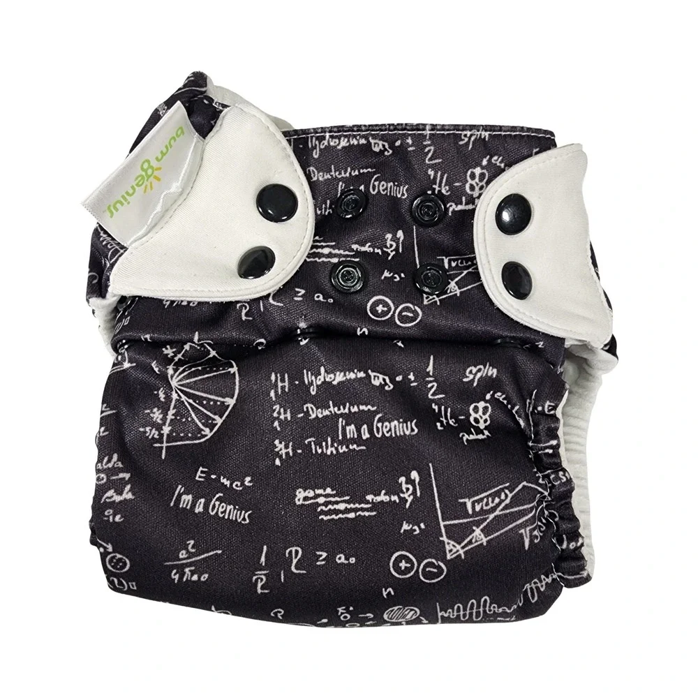 BumGenius Albert Science‎ Math Physics Pocket Cloth Diaper with Insert Snap Rise